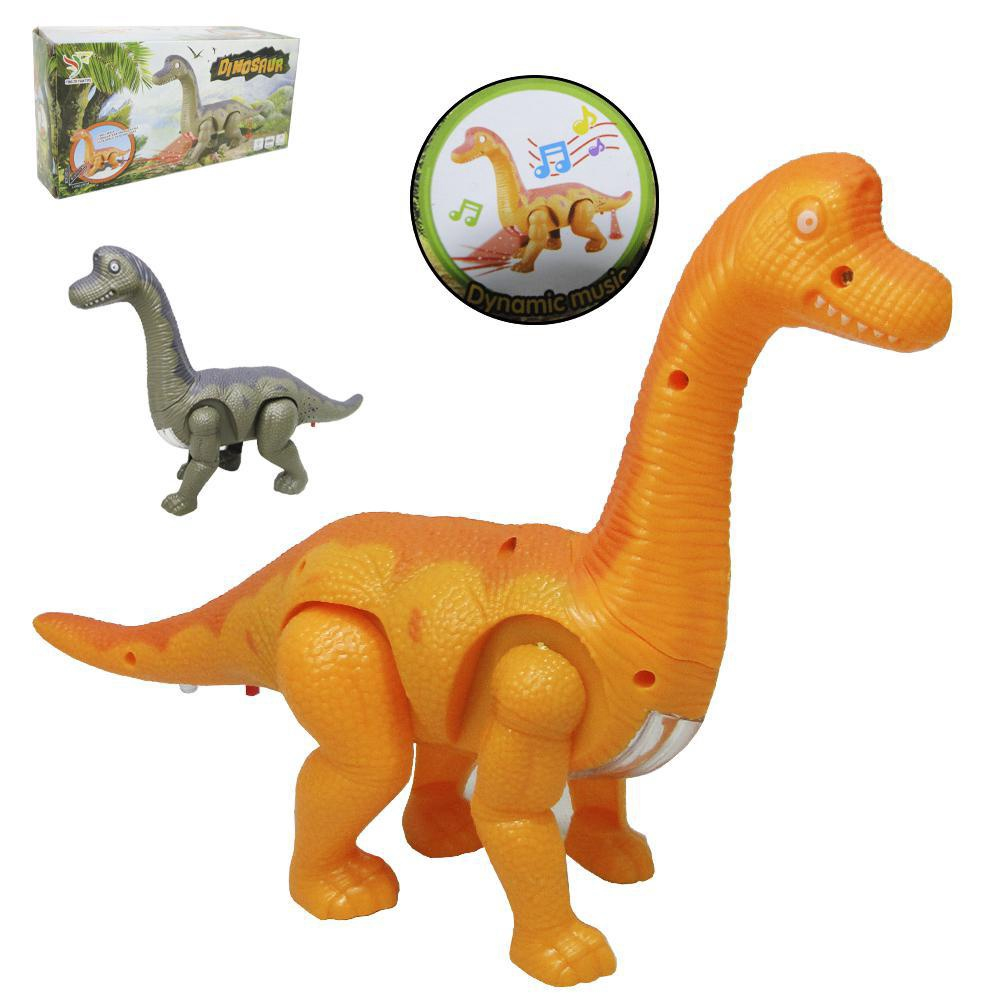 Dinossauro de Brinquedo Elétrico Bate E Volta Com Som E Luz De LED - Chic  Outlet - Economize com estilo!