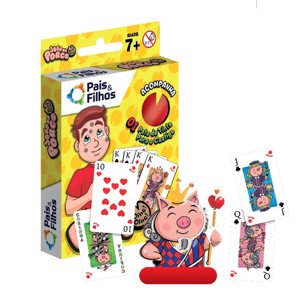 Jogo De cartas Jogo Do Porco Pais & Filhos 0864 54 cartas em