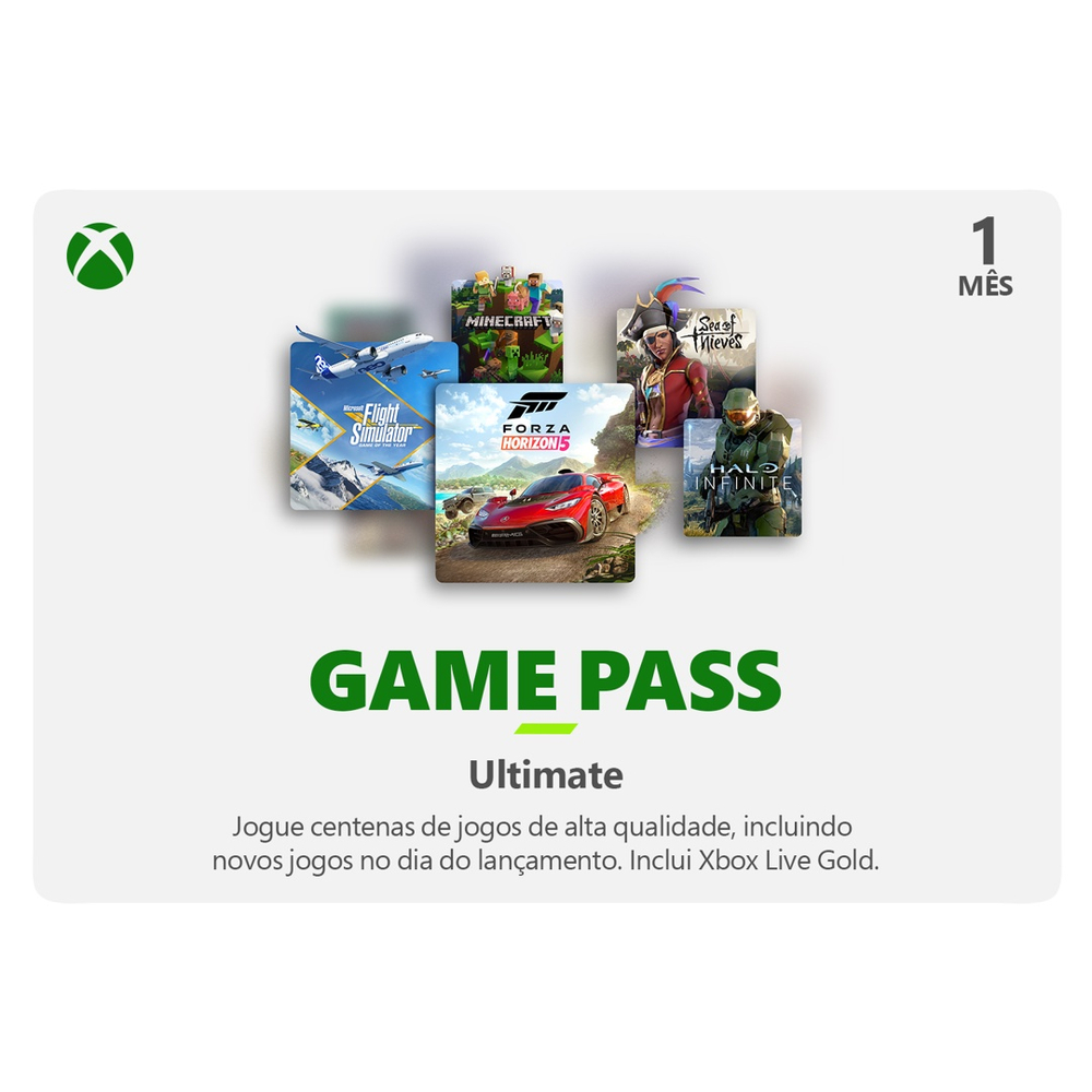 Gift Card Digital XBox Game Pass Ultimate 1 mês em Promoção na