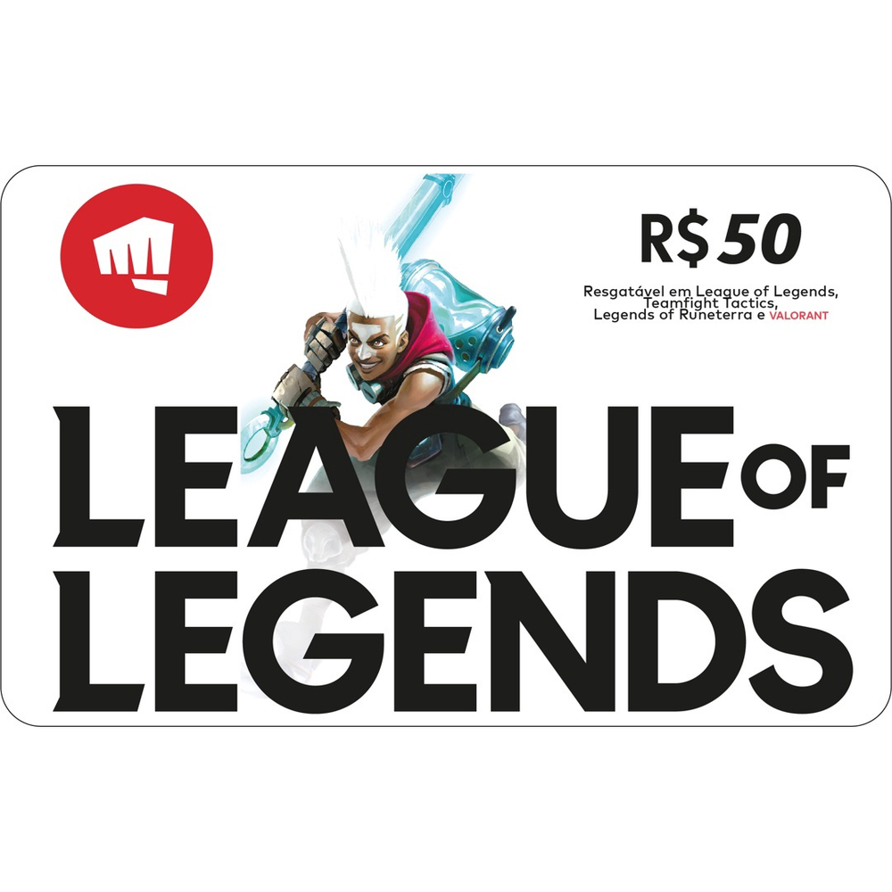 Gift Card Digital Riot League of Legends R$ 50,00 em Promoção na Americanas