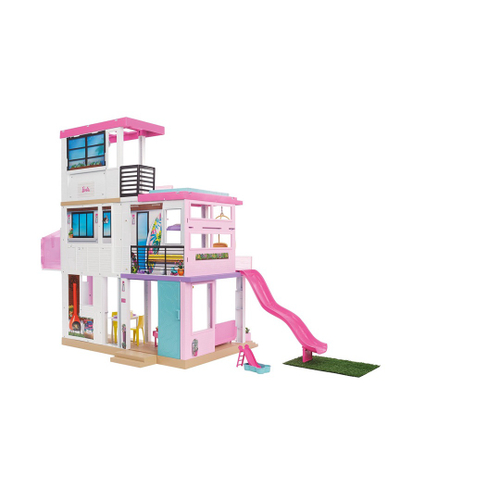 Barbie Casa de Bonecas com 75 Acessórios 3 Andares Piscina e