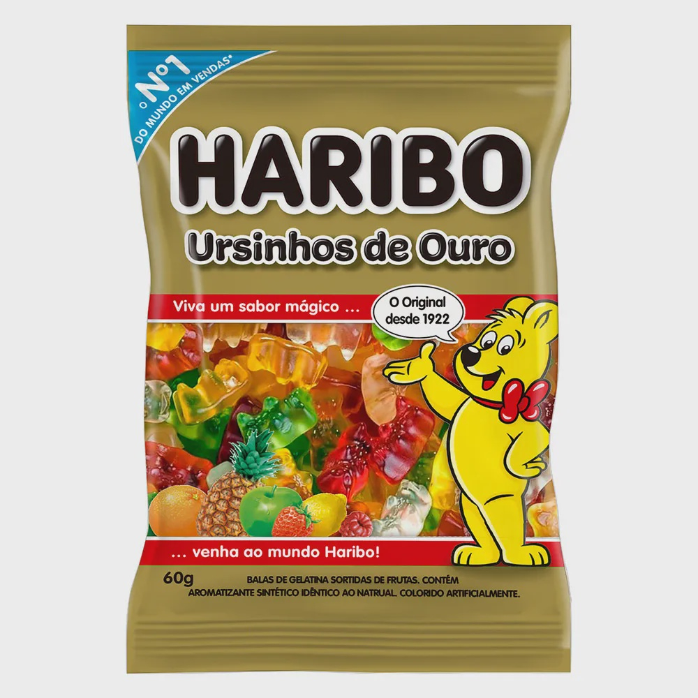 Celeiro Supermercado  Bala Haribo Gelatinha Ursinho Frutas Brasil 80g