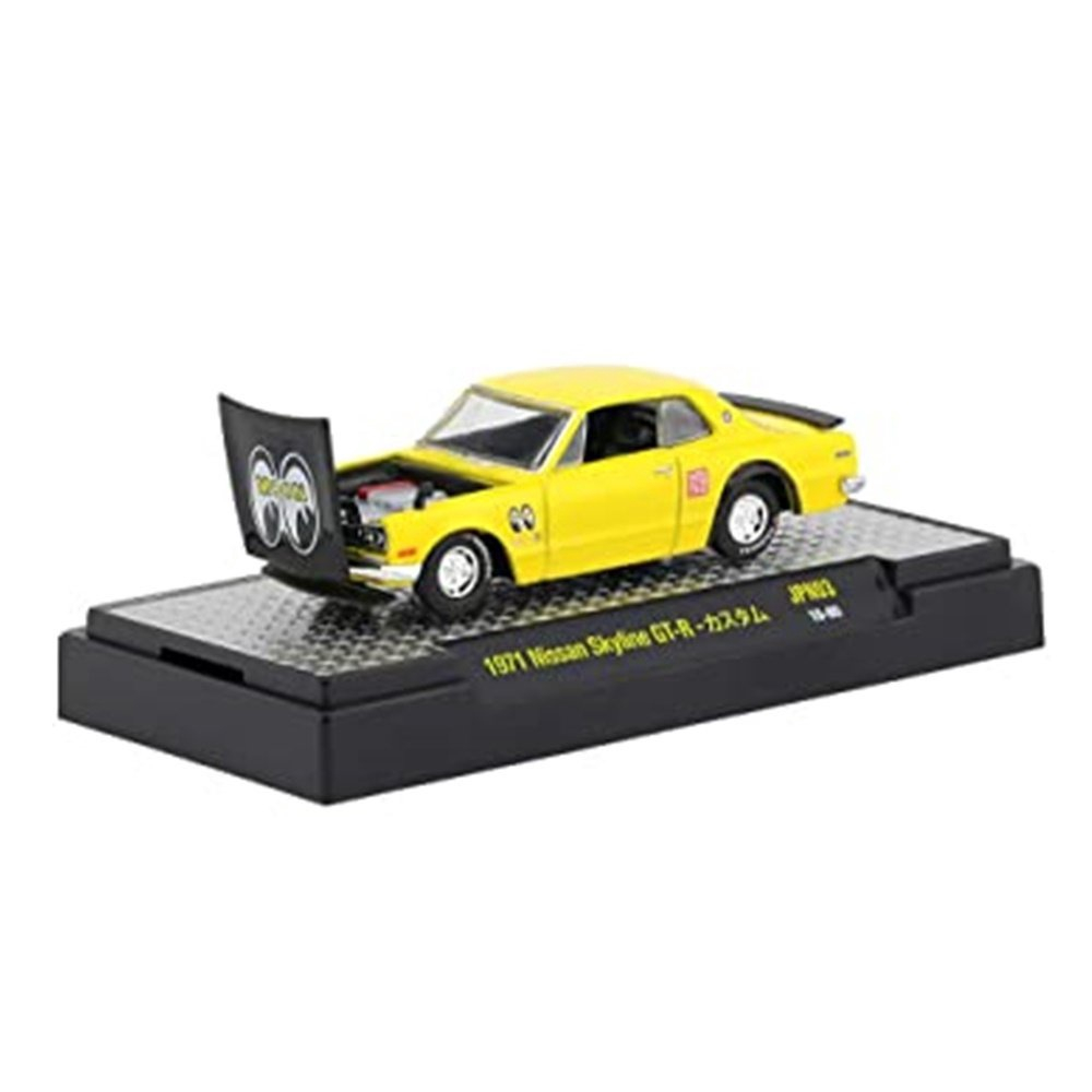 Miniatura Carro Nissan Skyline Gt R Mooneyes Amarelo M Machines Submarino