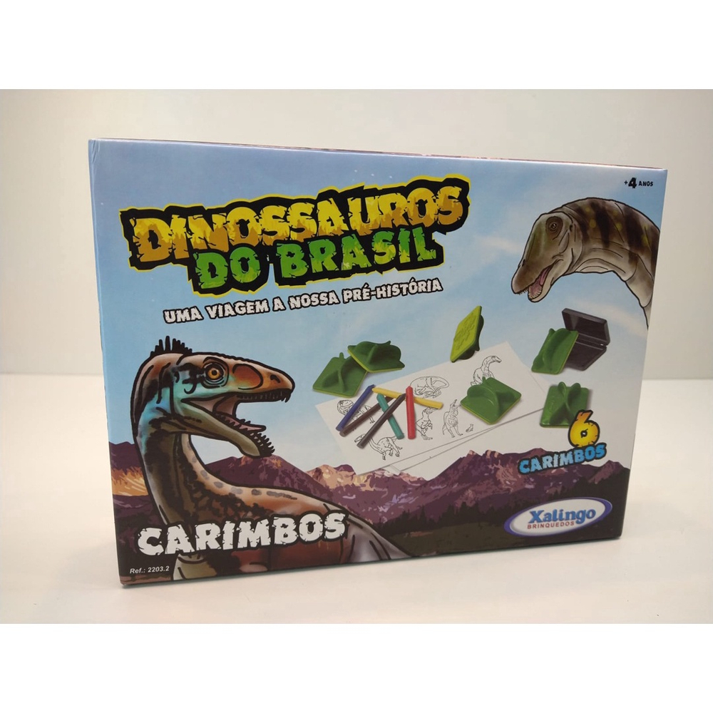 CARIMBOS DINOSSAUROS - Botão Colorido