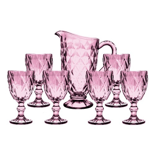 Jogo de Taças de Vidro 330ml Bico Abacaxi 6 Peças HauStyle - Rosa Lacrado!  - Objetos de decoração - Piedade, Jaboatão dos Guararapes 1252700534