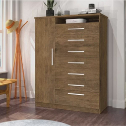 Cômoda 1 Porta 7 Gavetas Mega J&A Móveis Jequitiba é boa?