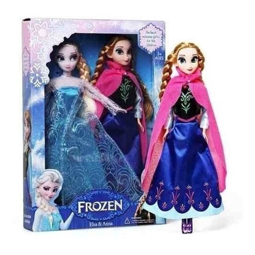 2 Boneca Frozen Musical Ana E Elsa 30cm Musicais em Promoção