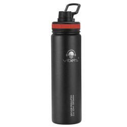 Garrafa Termica Vibets Isolada A Vacuo 650Ml Preta/Vermelha Menor preço em Garrafa Termica Vibets Isolada A Vacuo 650Ml Preta/Vermelha
