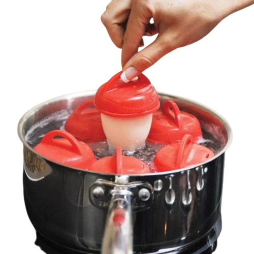 Jogo Com 4 Formas Para Cozinhar Ovos Magic Egg Em Silicone