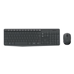 Kit Teclado e Mouse sem fio Logitech MK235 Cinza Menor preço em Kit Teclado e Mouse sem fio Logitech MK235 Cinza