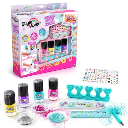 Go Glam - Glitter Nails - Kit de Decorar Pintar Unhas SUNNY BRINQUEDOS