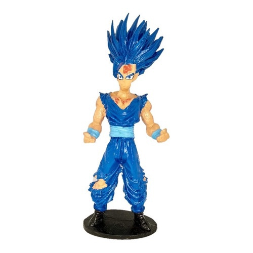 Dragon Ball Z Action Figure, Super Saiyajin, Cabelo Azul, Vegeta IV,  Figurinhas Vegetto Son Goku, Boneca Modelo em PVC, Presentes Infantis, 22cm