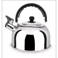 Chaleira De Aço Inox Com Apito 2 Litros Tampa E Alça Cozinha Menor preço em Chaleira De Aço Inox Com Apito 2 Litros Tampa E Alça Cozinha