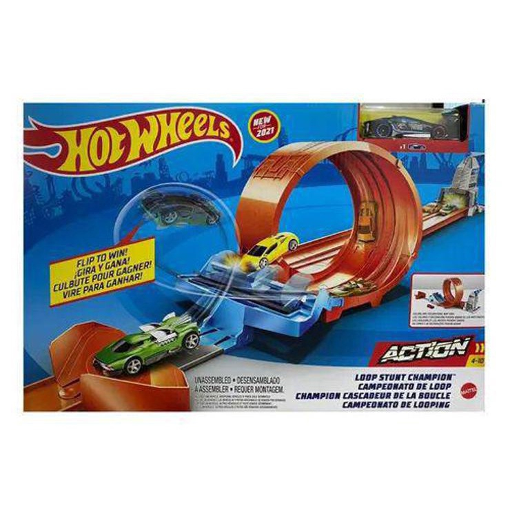 Pista Hot Wheels Action Campeonato Looping Da Mattel Gbf81 - GAMES &  ELETRONICOS