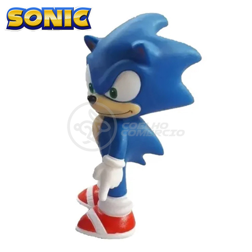 Boneco Sonic Azul Pequeno com Caneca Personalizada