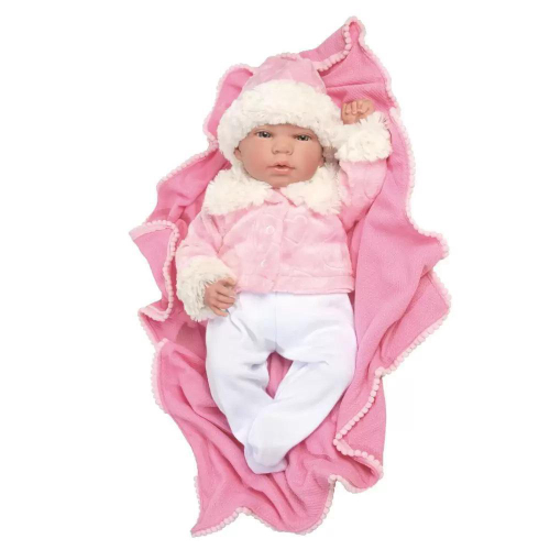 Boneca bebê reborn realista 42CM 1,8 kg rosa - baby brink no Shoptime