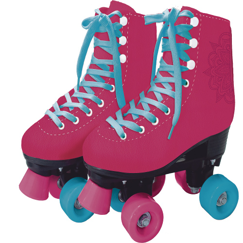 Patins Roller Skate 4 Rodas Rosa Brilhante Com Glitter Ajustáveis Fenix na  Americanas Empresas