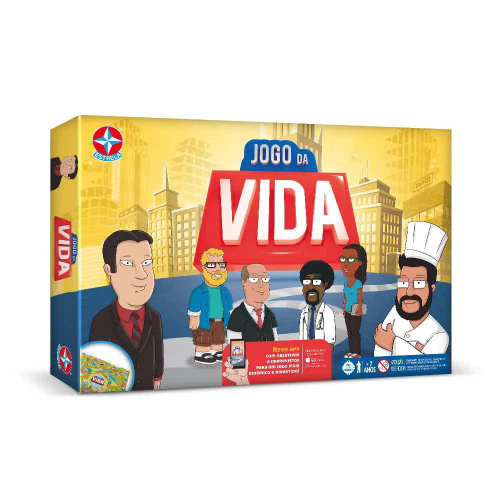 Jogo de Tabuleiro Jogo da Vida 35256 - Atacado Contini