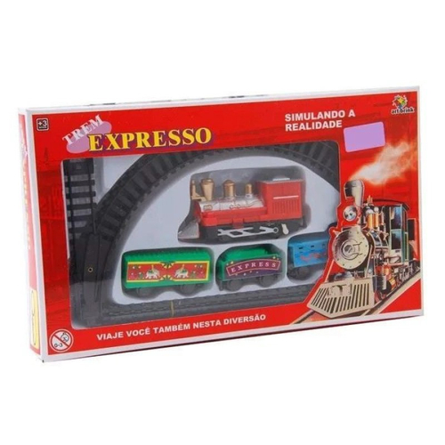 Trem Expresso c/ Trilhos Movido A Pilha c/ 12 peças Infantil em Promoção na  Americanas