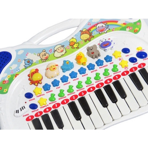 Piano Teclado Musical Fazendinha Animal Infantil Bebê - I Love Novidades