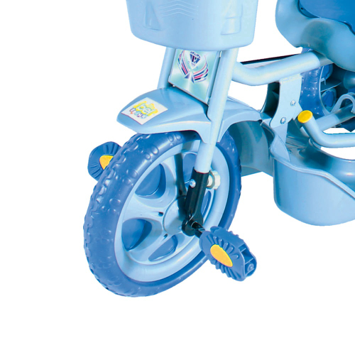 Triciclo Motinha Infantil com Capota Azul Passeio e Pedal Bel em