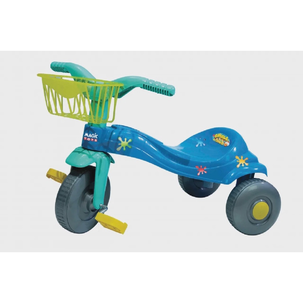 Triciclo Velotrol Tonquinha Motoca Infantil Dino Azul Menino