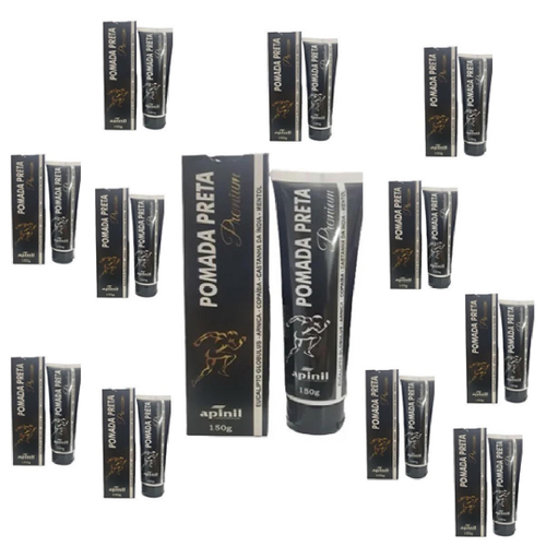 Gel Massageador Pomada Preta Premium Bisnasga G Kit Un Em