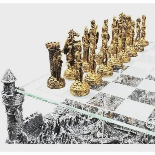 Tabuleiro Xadrez 3D Medieval Luxo Cavaleiros Medievais em Promoção na  Americanas