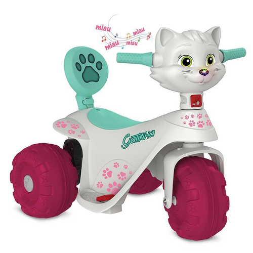 TRICICLO INFANTIL ELÉTRICO SCOOTER GATINHA BANDEIRANTE REF: 2680