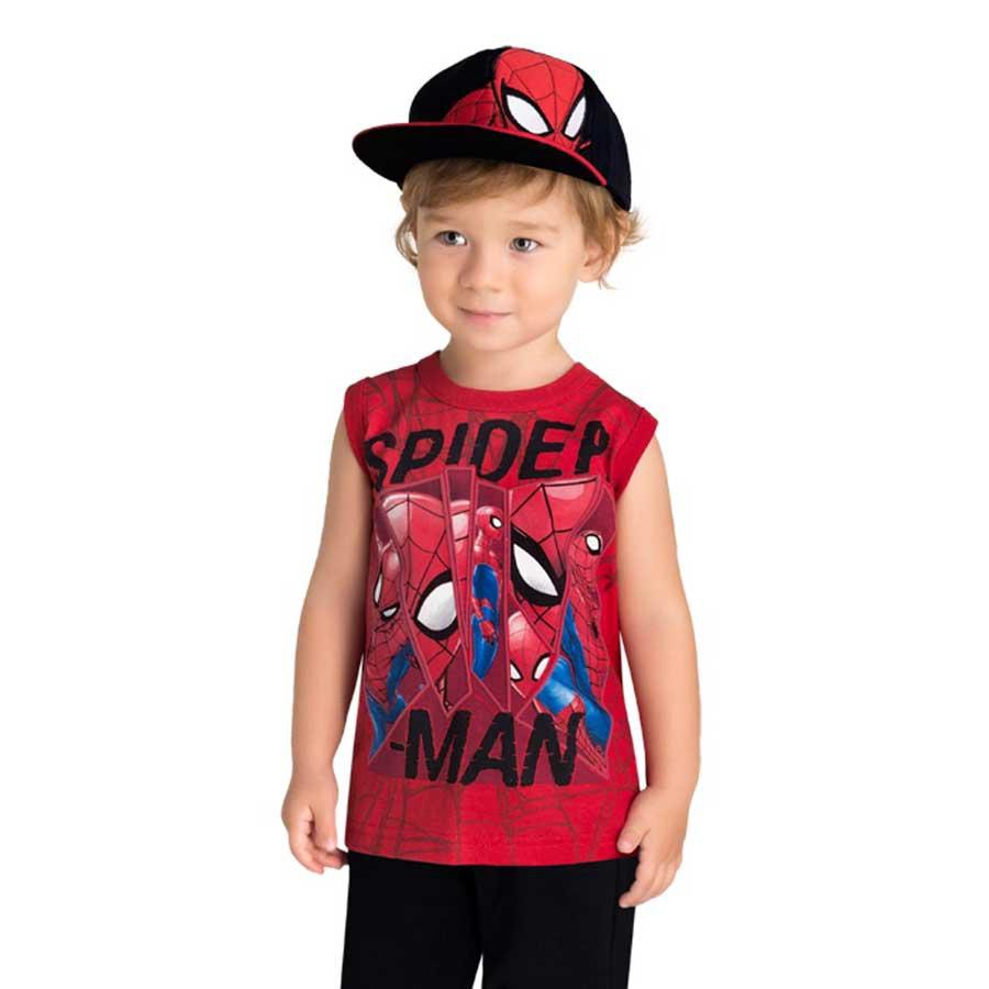 Regata Infantil Estampa Homem Aranha Brinde Marvel