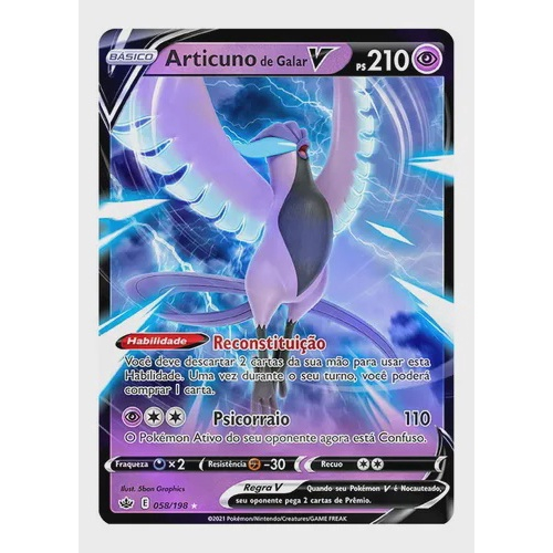 Kit Articuno V Zapdos V Moltres V Galar Reinado Arrepiante em Promoção na  Americanas