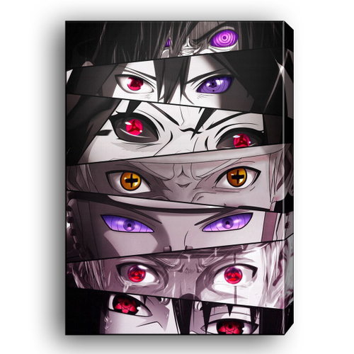 Quadro Decorativo Naruto Anime Olhos Desenho Otaku na Americanas