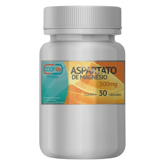Aspartato de Magnésio (Magnesium Aspartate) 30 cápsulas 500 mg em