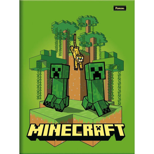 Kit 2 Cadernos Espiral Minecraft + Caderno Desenho Minecraft