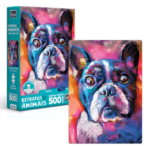 Quebra Cabeca Retratos Animais Cachorro 500 Pecas Nano Puzzle Game Office -  Toyster