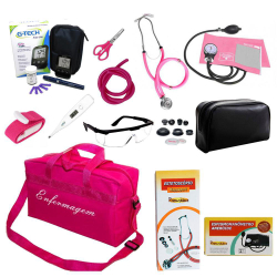 Kit Para Enfermagem Estetoscópio Adulto E Infantil Rosa Top é boa?
