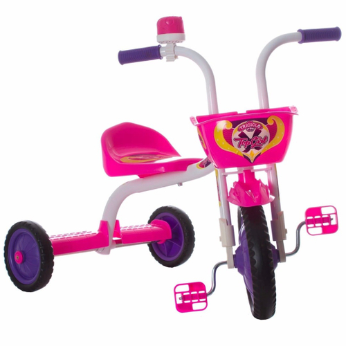 Velocípede Reclinável Rosa Bandeirante Passeio/Pedal - 352