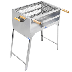 Churrasqueira Aço Inox 430 Grande Portátil Leve 60X40 Mec G é boa?