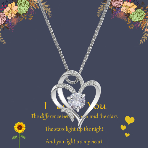 Colar De Flores De Coracao De Mae Fashion Com Corrente De Clavicula Capa Presente De Joias Em Homenagem As Senhoras D43248 Em Promocao Ofertas Na Americanas