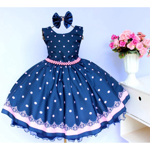 Vestido Infantil Festa Princesa Luxo Várias Cores