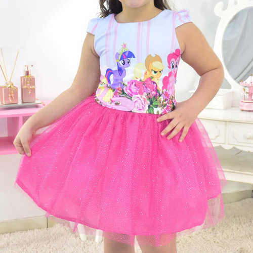 Vestido Infantil Tule My Little Pony Hasbro