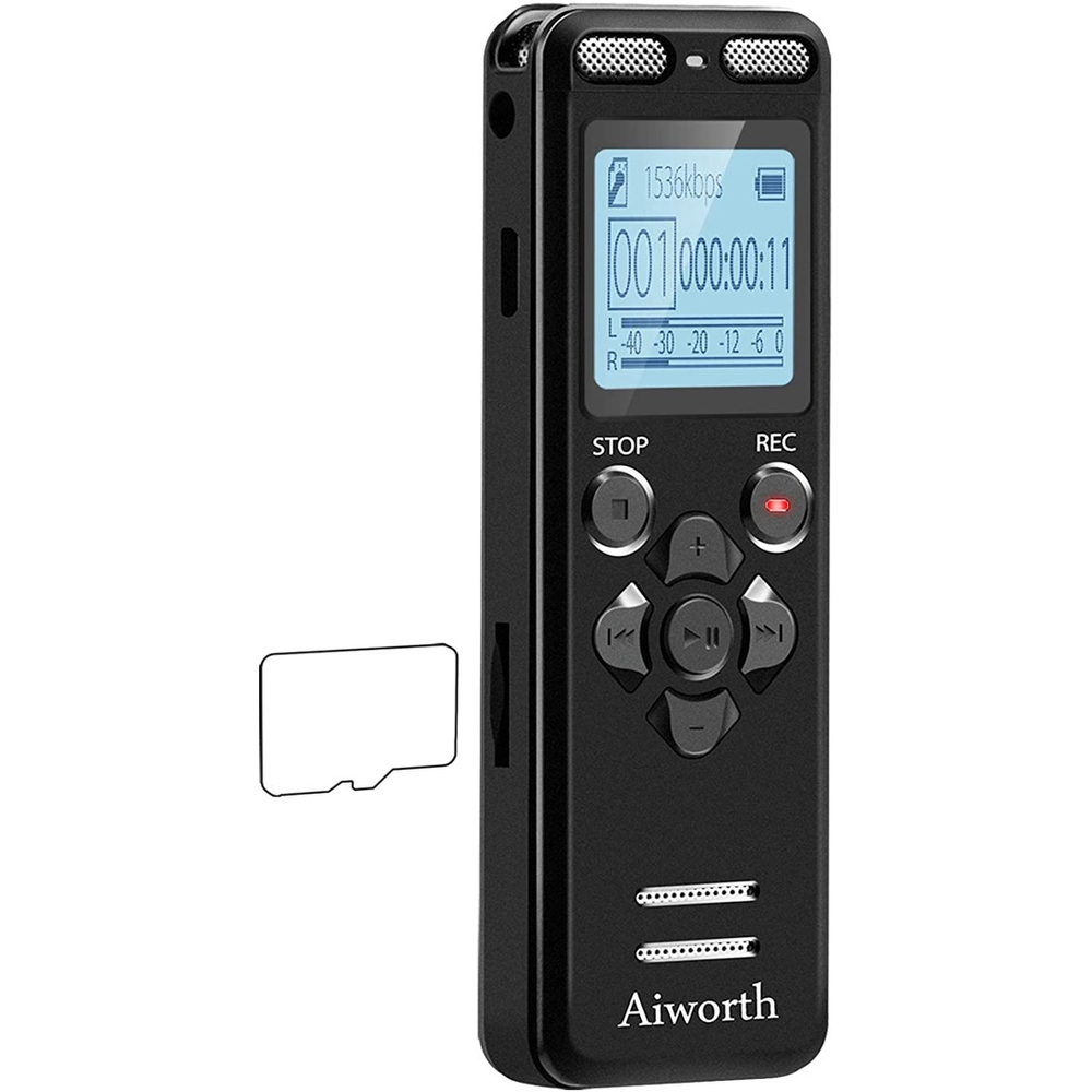 Gravador ativado por voz digital de 16GB para palestras aiworth 1160