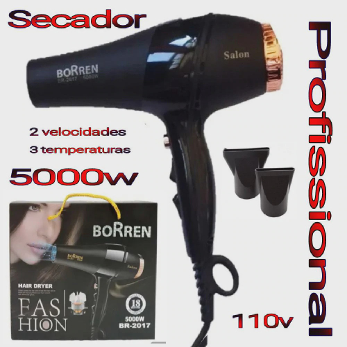 Cabeleireiro Hair Secador Cabelo Profissional 5000w 110V em Promoção na  Americanas