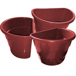 Kit 20 Vasos Plásticos cor Telha Arandela Jardim Vertical