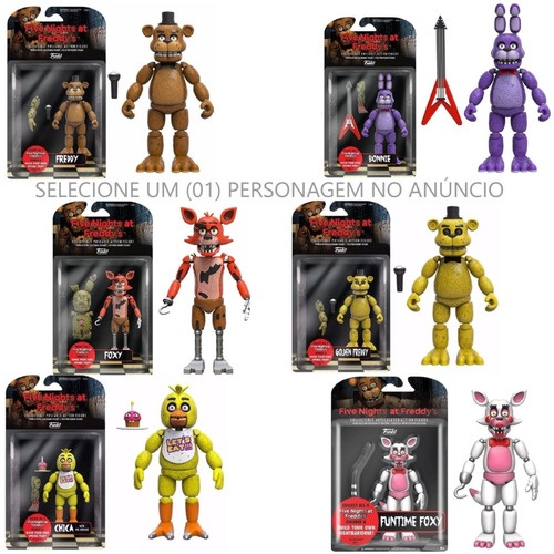 Boneco pelucia five nights at freddy fnaf golden freddy bonnie chica