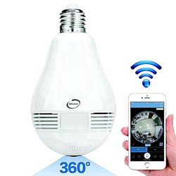 Camera Ip Lampada Panoramica Seguraça Vr 360 Wifi Led Menor preço em Camera Ip Lampada Panoramica Seguraça Vr 360 Wifi Led