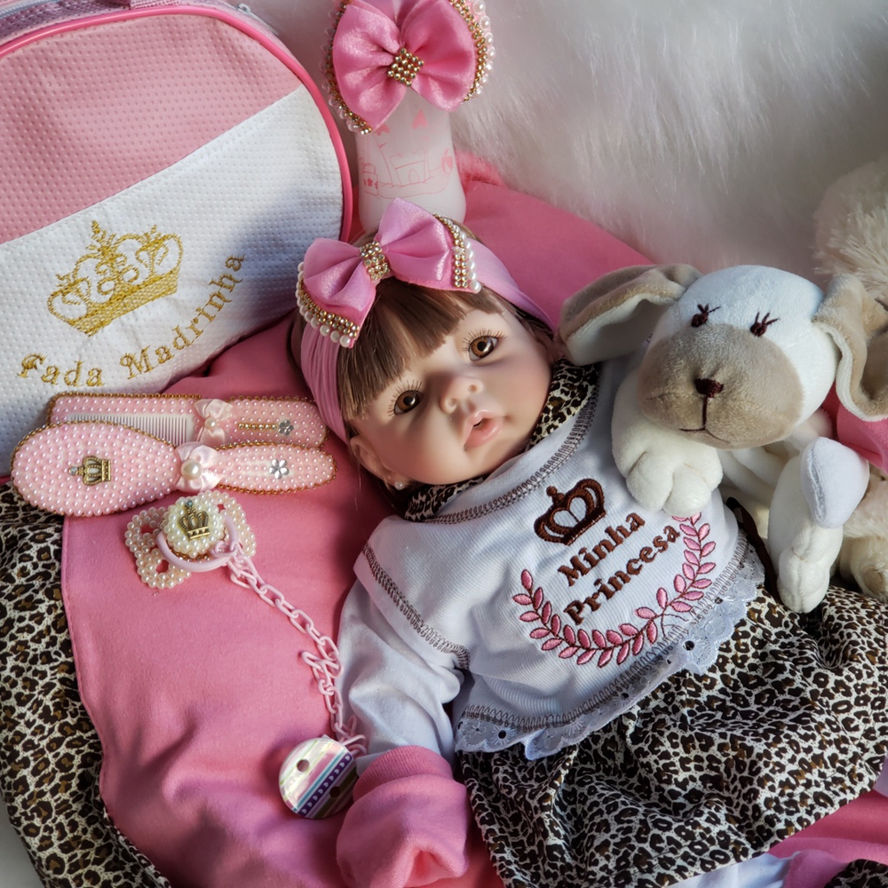 Boneca Bebê Reborn Real Brinquedo Menina Surpresa Rosa Princ - Chic Outlet  - Economize com estilo!