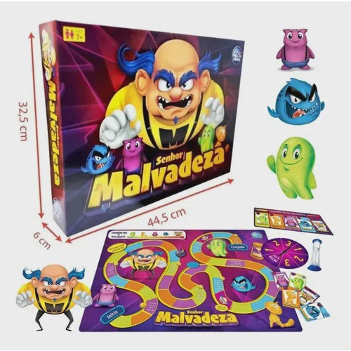 Jogo de Tabuleiro Infantil - Senhor Malvadeza - Pais e Filhos