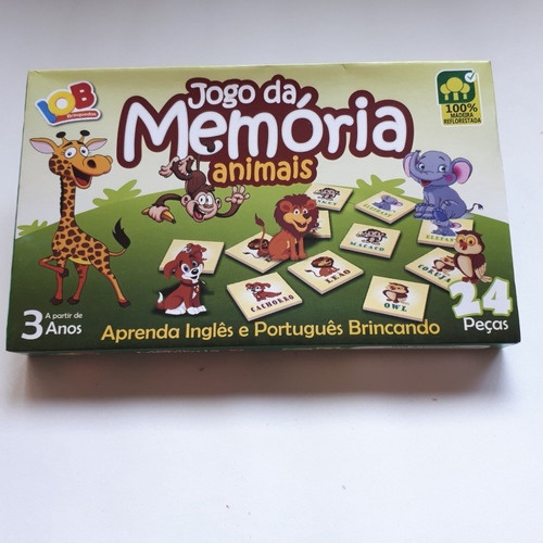 Jogo da Memória Animais em Inglês