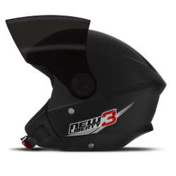 Capacete Moto Aberto New Liberty Three Fume Preto Fosco 58 é boa?